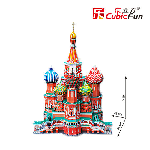 St. Basil's Cathedral - (S.T.E.A.M) CubicFun 3D puzzle MC093h 214 pcs