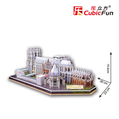 CubicFun World's Great Architectures Westminster Abbey 3D Puule Model Gift 0ecoration. 145 Pieces
