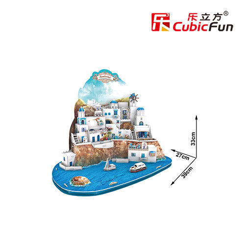 Santorini Island - (S.T.E.A.M) CubicFun 3D puzzle MC195h 129 pcs