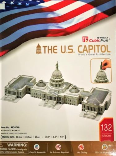 The US Capitol - (S.T.E.A.M) CubicFun 3D puzzle MC074h 132 pcs